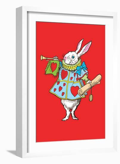 Alice in Wonderland: Horn and Hearts-John Tenniel-Framed Art Print