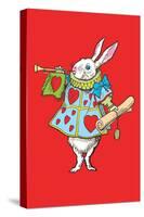 Alice in Wonderland: Horn and Hearts-John Tenniel-Stretched Canvas