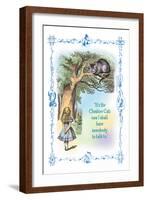 Alice in Wonderland: It's the Cheshire Cat-John Tenniel-Framed Art Print