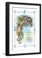 Alice in Wonderland: It's the Cheshire Cat-John Tenniel-Framed Art Print