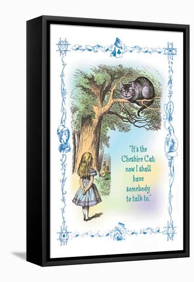 Alice in Wonderland: It's the Cheshire Cat-John Tenniel-Framed Stretched Canvas