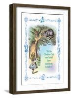 Alice in Wonderland: It's the Cheshire Cat-John Tenniel-Framed Art Print