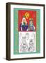 Alice in Wonderland: King and Queen of Hearts-John Tenniel-Framed Art Print