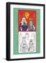 Alice in Wonderland: King and Queen of Hearts-John Tenniel-Framed Art Print