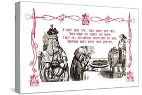 Alice in Wonderland: King and Tarts-John Tenniel-Stretched Canvas