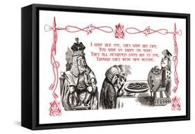 Alice in Wonderland: King and Tarts-John Tenniel-Framed Stretched Canvas