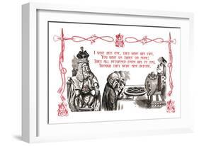Alice in Wonderland: King and Tarts-John Tenniel-Framed Art Print
