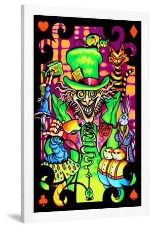 'Alice in Wonderland Mad Hatter Collage Flocked Blacklight Poster Art ...