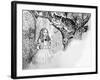 Alice in Wonderland Meets the Cheshire Cat-Ken Petts-Framed Giclee Print