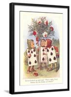 Alice in Wonderland, Painting Roses-null-Framed Art Print