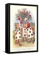 Alice in Wonderland, Painting Roses-null-Framed Stretched Canvas