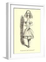 Alice in Wonderland, Stretched Neck-null-Framed Art Print