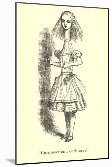 Alice in Wonderland, Stretched Neck-null-Mounted Art Print