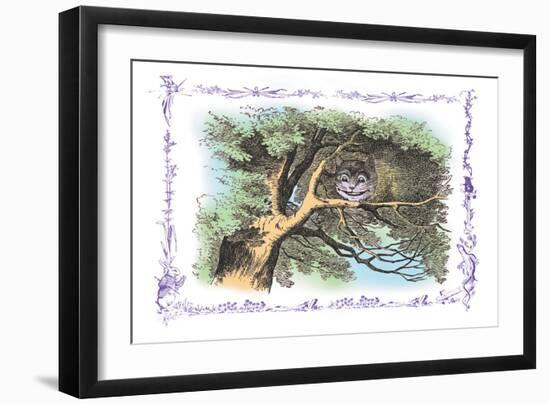 Alice in Wonderland: The Cheshire Cat-John Tenniel-Framed Art Print