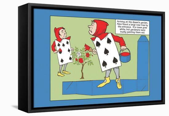 Alice in Wonderland: The Gardeners-John Tenniel-Framed Stretched Canvas