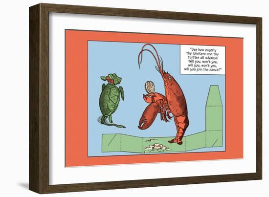 Alice in Wonderland: The Lobster-John Tenniel-Framed Art Print