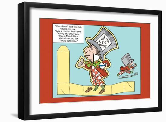 Alice in Wonderland: The Mad Hatter-John Tenniel-Framed Art Print