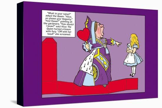 Alice in Wonderland: The Queen of Hearts-John Tenniel-Stretched Canvas
