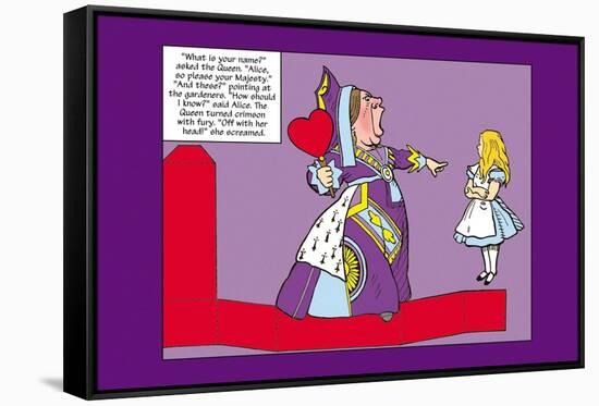 Alice in Wonderland: The Queen of Hearts-John Tenniel-Framed Stretched Canvas