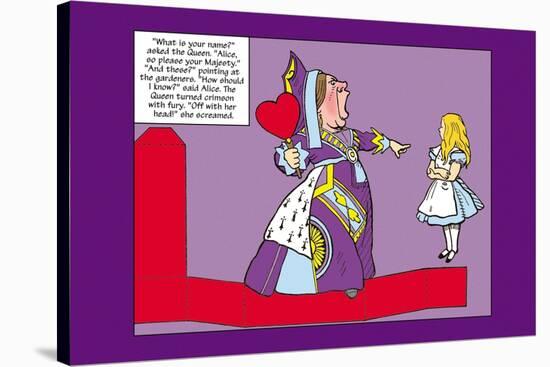 Alice in Wonderland: The Queen of Hearts-John Tenniel-Stretched Canvas