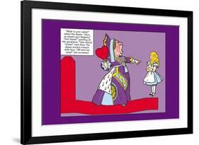 Alice in Wonderland: The Queen of Hearts-John Tenniel-Framed Art Print