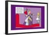 Alice in Wonderland: The Queen of Hearts-John Tenniel-Framed Art Print