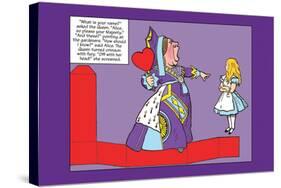 Alice in Wonderland: The Queen of Hearts-John Tenniel-Stretched Canvas