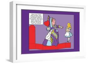 Alice in Wonderland: The Queen of Hearts-John Tenniel-Framed Art Print