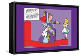 Alice in Wonderland: The Queen of Hearts-John Tenniel-Framed Stretched Canvas