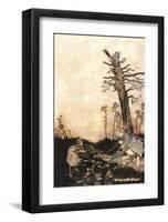 Alice in Wonderland - The White Rabbit-Arthur Rackham-Framed Art Print