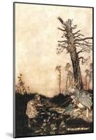 Alice in Wonderland - The White Rabbit-Arthur Rackham-Mounted Art Print