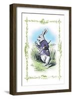 Alice in Wonderland: The White Rabbit-John Tenniel-Framed Art Print