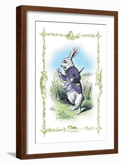 Alice in Wonderland: The White Rabbit-John Tenniel-Framed Art Print