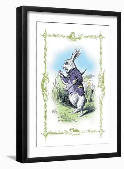 Alice in Wonderland: The White Rabbit-John Tenniel-Framed Art Print