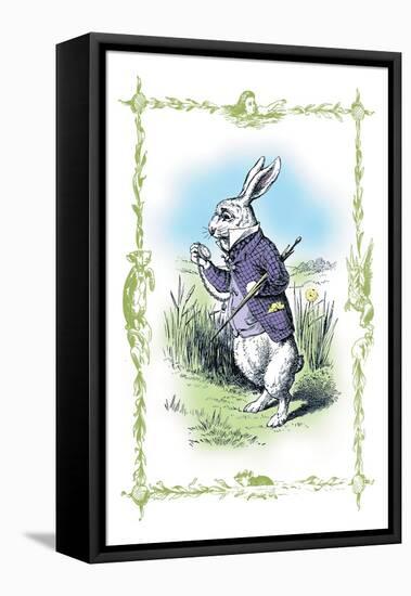 Alice in Wonderland: The White Rabbit-John Tenniel-Framed Stretched Canvas