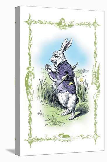 Alice in Wonderland: The White Rabbit-John Tenniel-Stretched Canvas