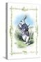 Alice in Wonderland: The White Rabbit-John Tenniel-Stretched Canvas