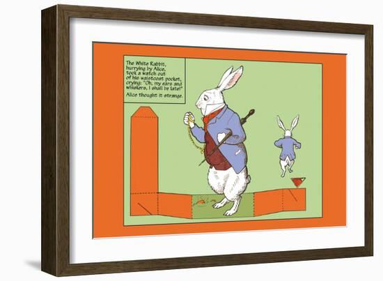 Alice in Wonderland: The White Rabbit-John Tenniel-Framed Art Print