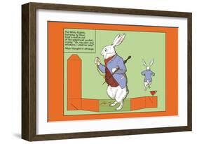 Alice in Wonderland: The White Rabbit-John Tenniel-Framed Art Print