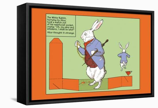 Alice in Wonderland: The White Rabbit-John Tenniel-Framed Stretched Canvas