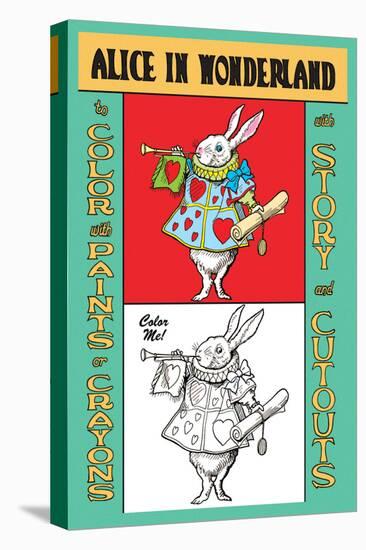 Alice in Wonderland: The White Rabbit-John Tenniel-Stretched Canvas