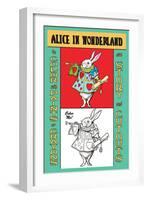 Alice in Wonderland: The White Rabbit-John Tenniel-Framed Art Print