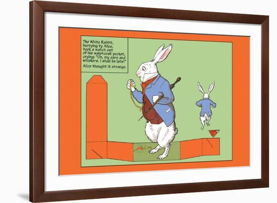 Alice in Wonderland: The White Rabbit-John Tenniel-Framed Art Print