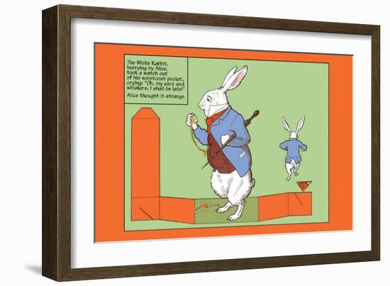 Alice in Wonderland: The White Rabbit-John Tenniel-Framed Art Print