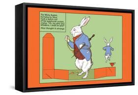 Alice in Wonderland: The White Rabbit-John Tenniel-Framed Stretched Canvas