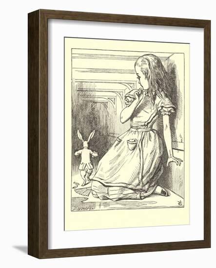 Alice in Wonderland, White Rabbit-null-Framed Art Print