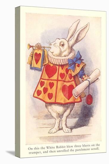 Alice in Wonderland, White Rabbit-null-Stretched Canvas