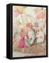 Alice in Wonderland with Peter the Lizard-Charles Maurice Detmold-Framed Stretched Canvas