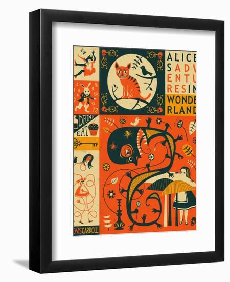 Alice in Wonderland-Jazzberry Blue-Framed Art Print