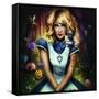 Alice in Wonderland-JoJoesArt-Framed Stretched Canvas
